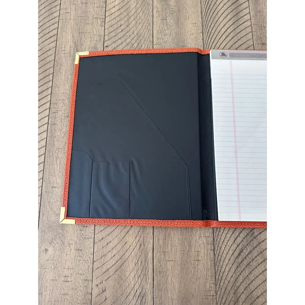 Official Spalding NBA Basketball Leather Look Padfolio Portfolio Holder NWOT